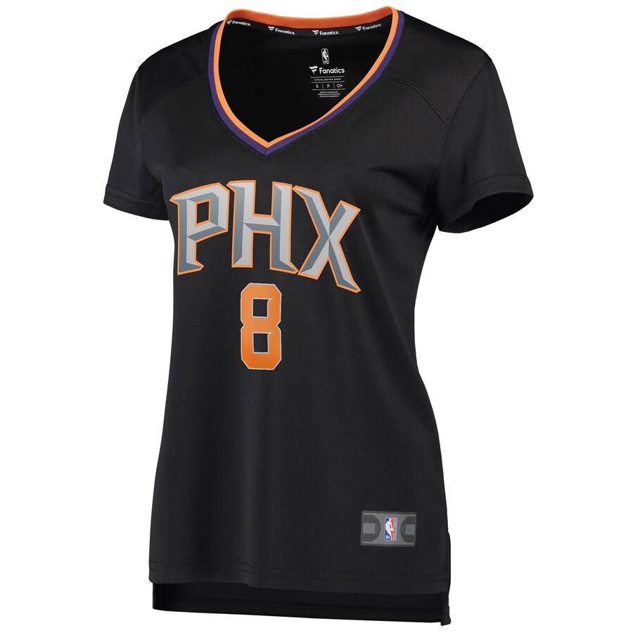 Alternative view of Frank Kaminsky Iii Phoenix Suns Fanatics Branded Women's Fast Break Player Basketball Jersey - Statement Edition - Black
