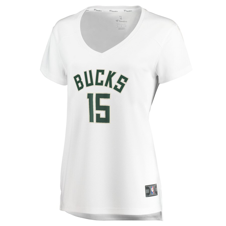 Alternative view of Frank Mason Iii Milwaukee Bucks Fanatics Branded Women's Fast Break Player Basketball Jersey - Association Edition - White