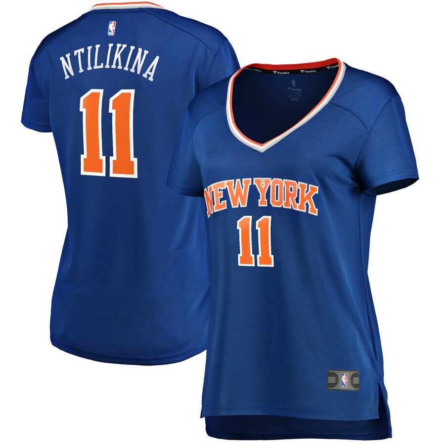 Frank Ntilikina New York Knicks Fanatics Branded Women's Fast Break Player Replica Basketball Jersey - Icon Edition - Blue