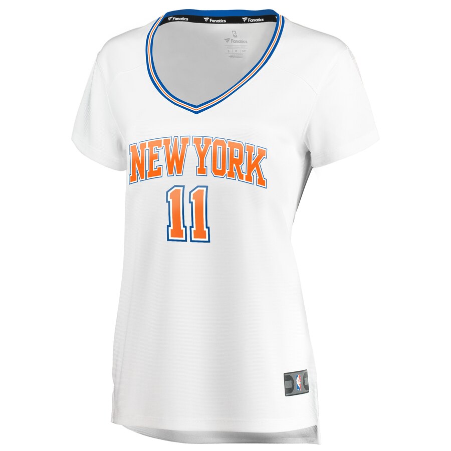 Alternative view of Frank Ntilikina New York Knicks Fanatics Branded Women's Fast Break Player Replica Basketball Jersey - Statement Edition - White
