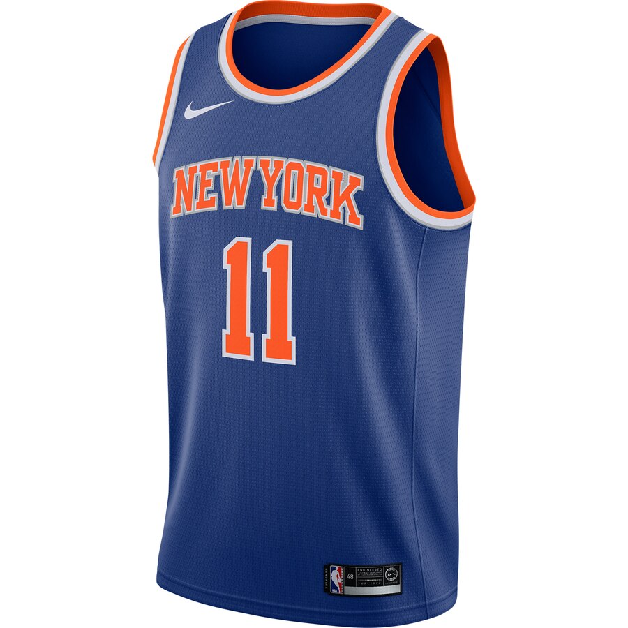 Alternative view of Frank Ntilikina New York Knicks Replica Swingman Basketball Jersey - Icon Edition - Blue