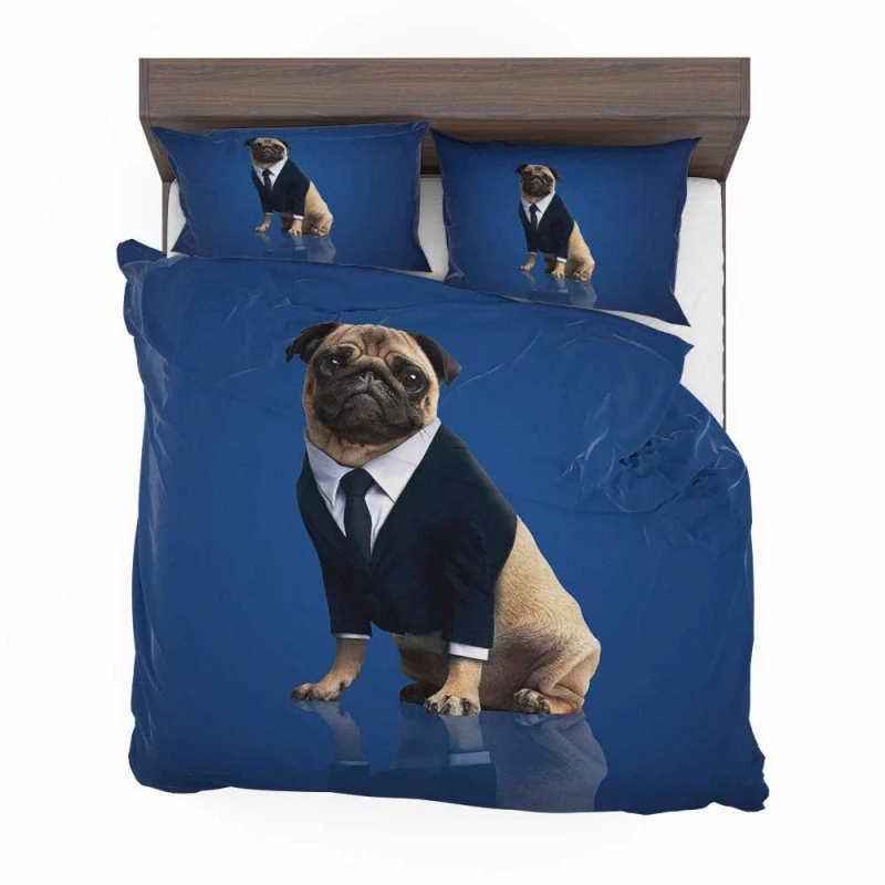 Alternative view of Frank The Pug Men In Black International Movie Bedding Set - Custom Bedding Set