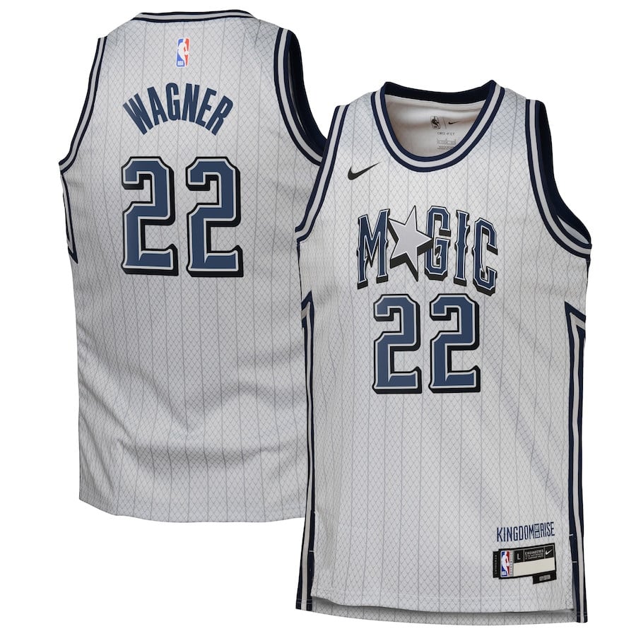 Franz Wagner 22 Orlando Magic 2024/25 Swingman Player YOUTH Basketball Jersey - City Edition - Silver - JS338 