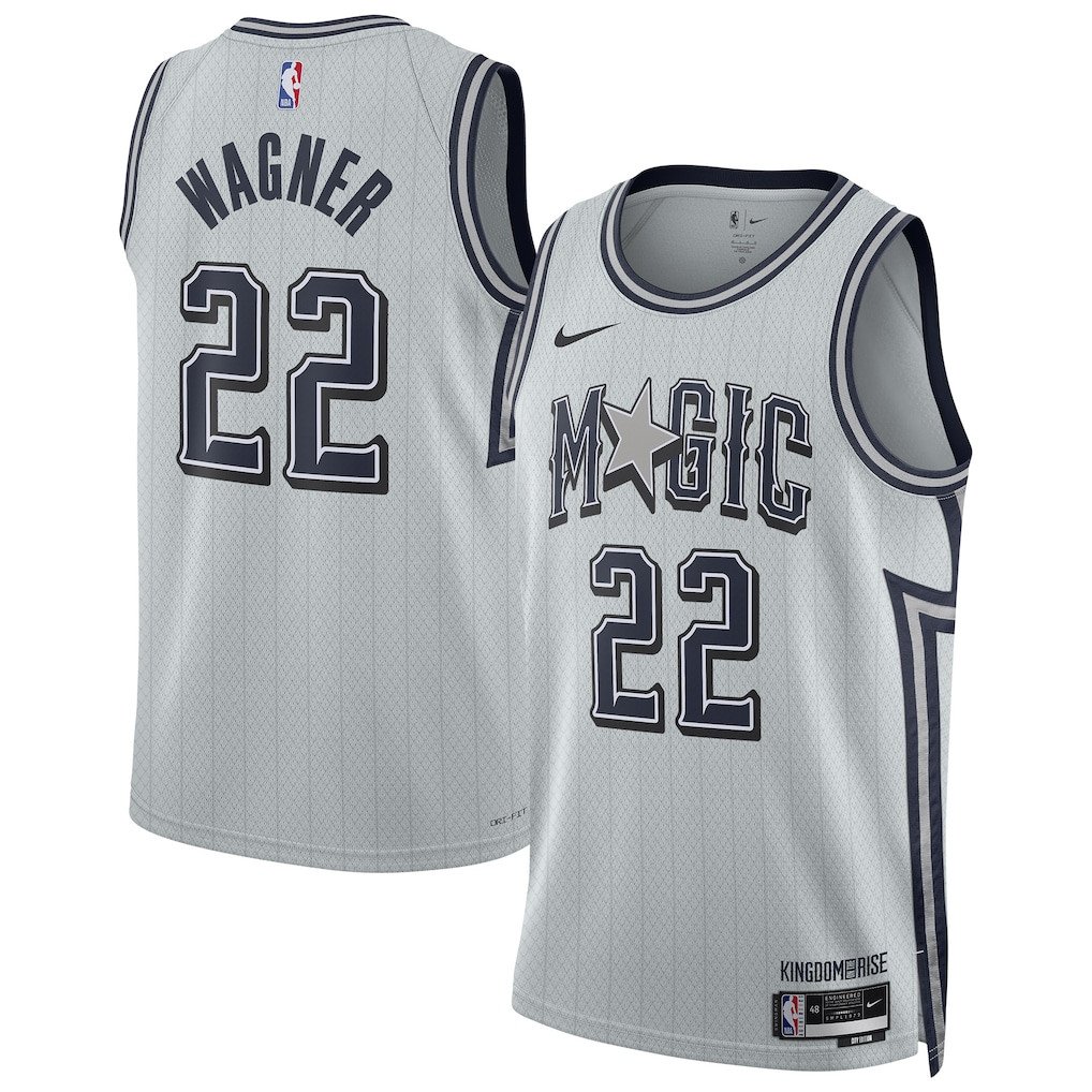 Franz Wagner 22 Orlando Magic Unisex 2024/25 Swingman Player Basketball Jersey - City Edition - Silver - JS414 