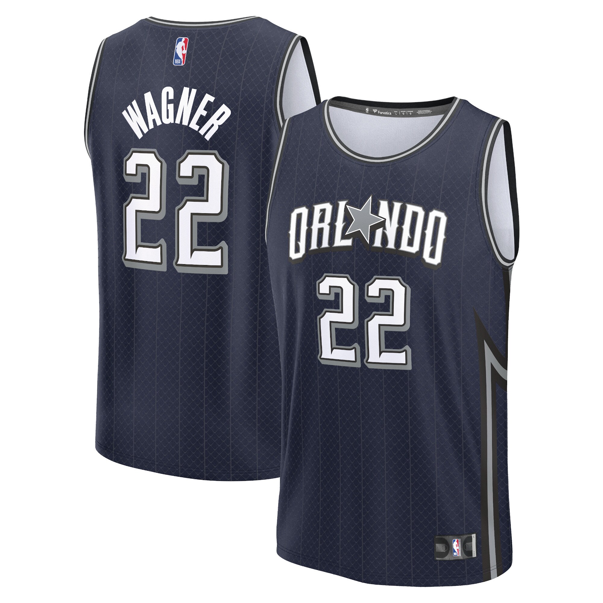Franz Wagner Orlando Magic Fanatics Youth Fast Break Jersey - Navy - City Edition