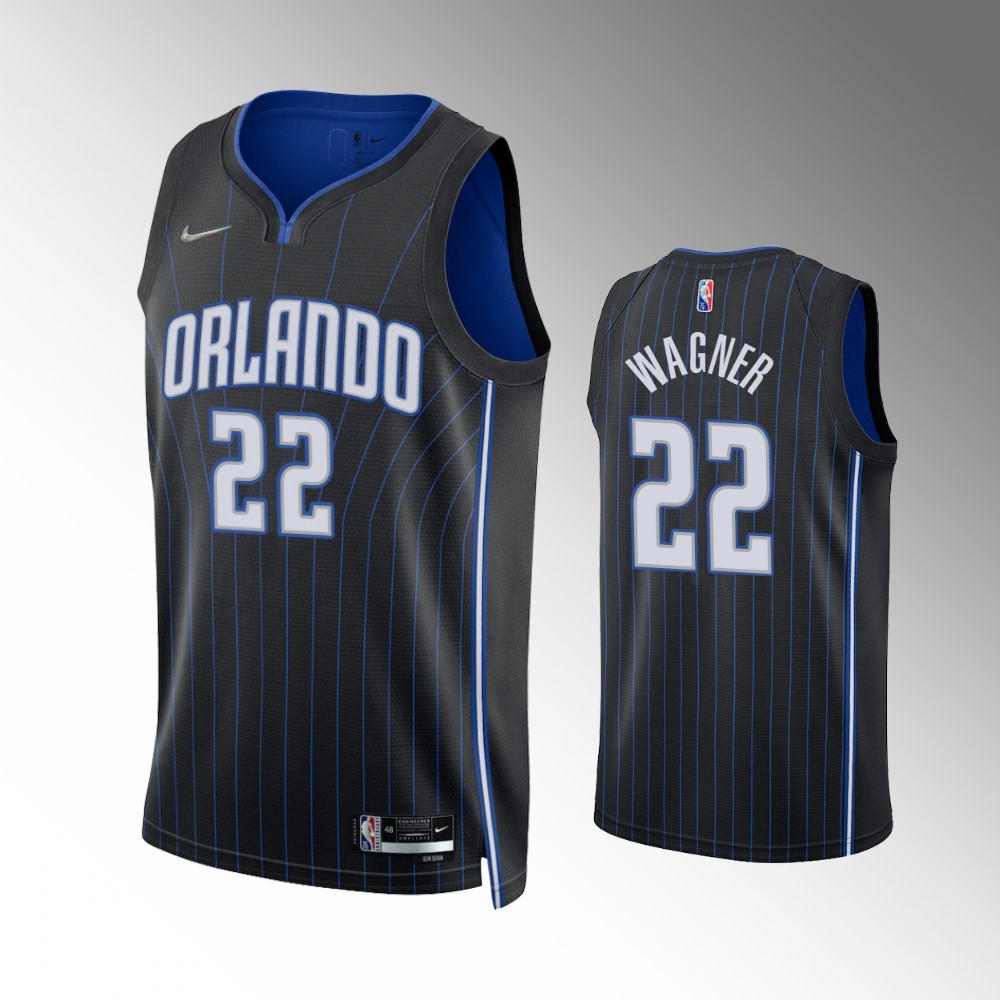 Franz Wagner Orlando Magic Icon Edition Black 75th Diamond Jersey 2021-22