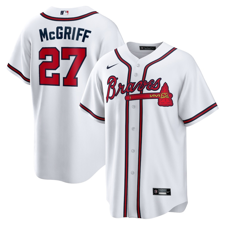 Fred McGriff 27 Atlanta Braves 2023 Hall of Fame Inline Men Baseball Jersey - White - JS681