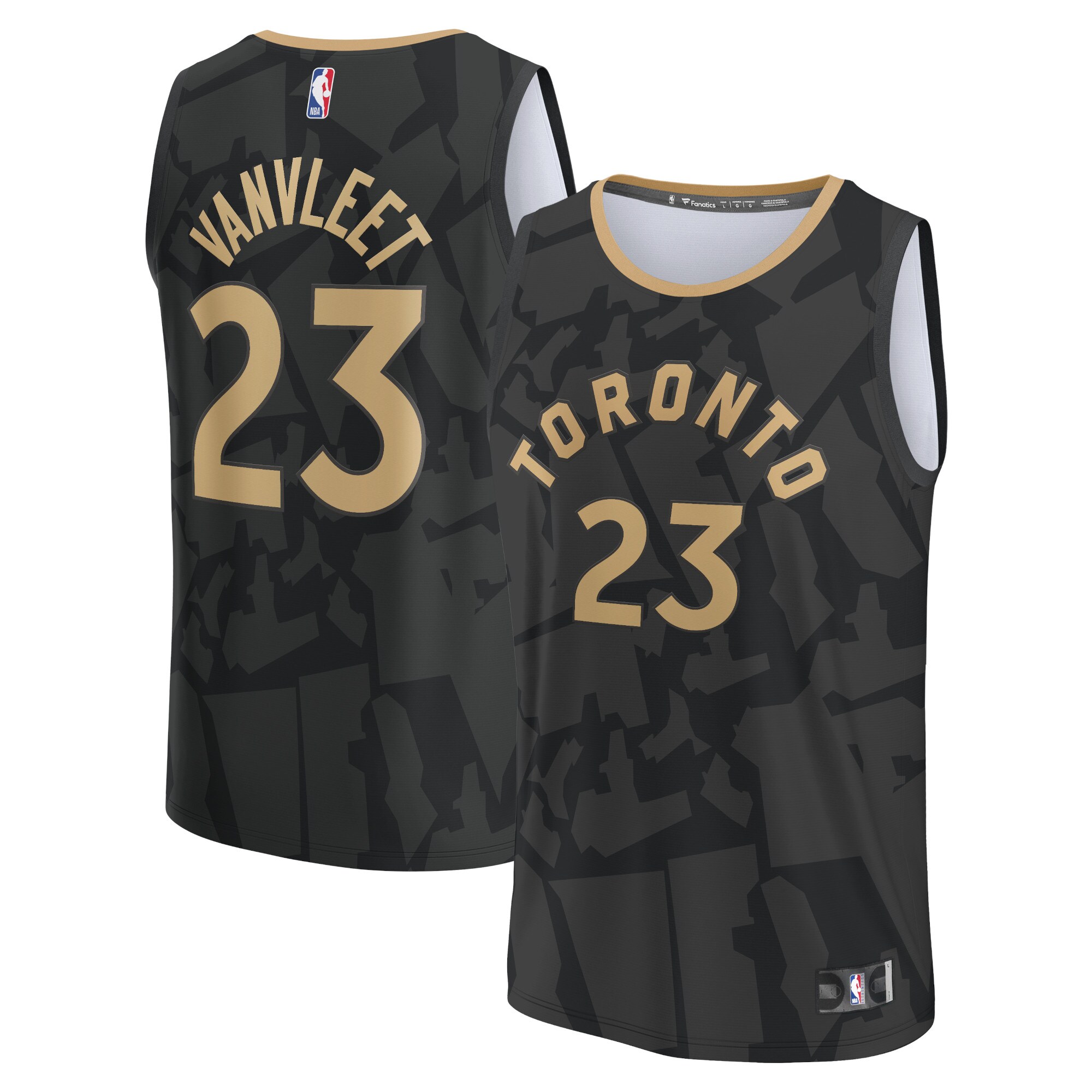 Fred Vanvleet Toronto Raptors Fanatics Youth Fastbreak Basketball Jersey - City Edition - Black