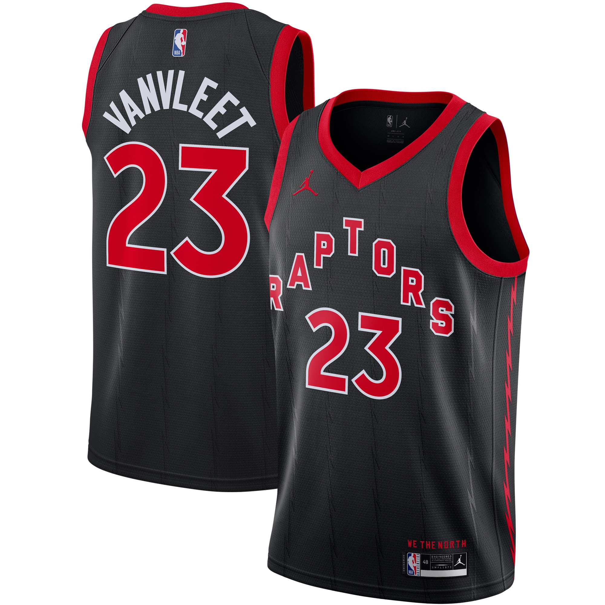 Fred Vanvleet Toronto Raptors Jordan Brand 2020/21 Swingman Basketball Jersey - Statement Edition - Black