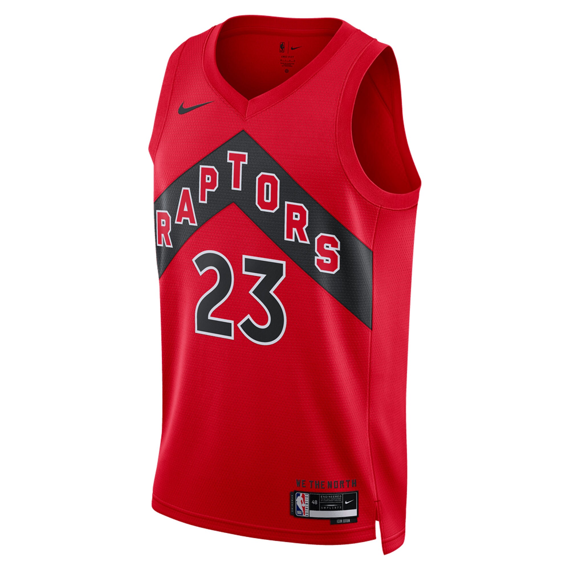 Alternative view of Fred Vanvleet Toronto Raptors Unisex Swingman Basketball Jersey – Icon Edition – Red