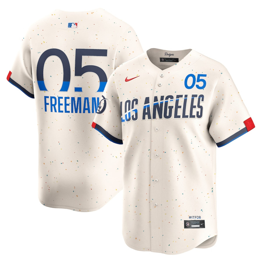 Freddie Freeman 5 Los Angeles Dodgers 2024 City Connect Limited Men Baseball Jersey - Cream 
