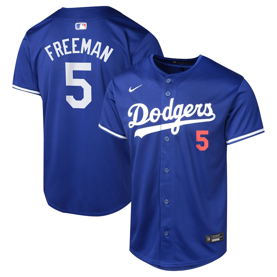 Freddie Freeman 5 Los Angeles Dodgers Alternate Limited YOUTH Baseball Jersey - Royal 