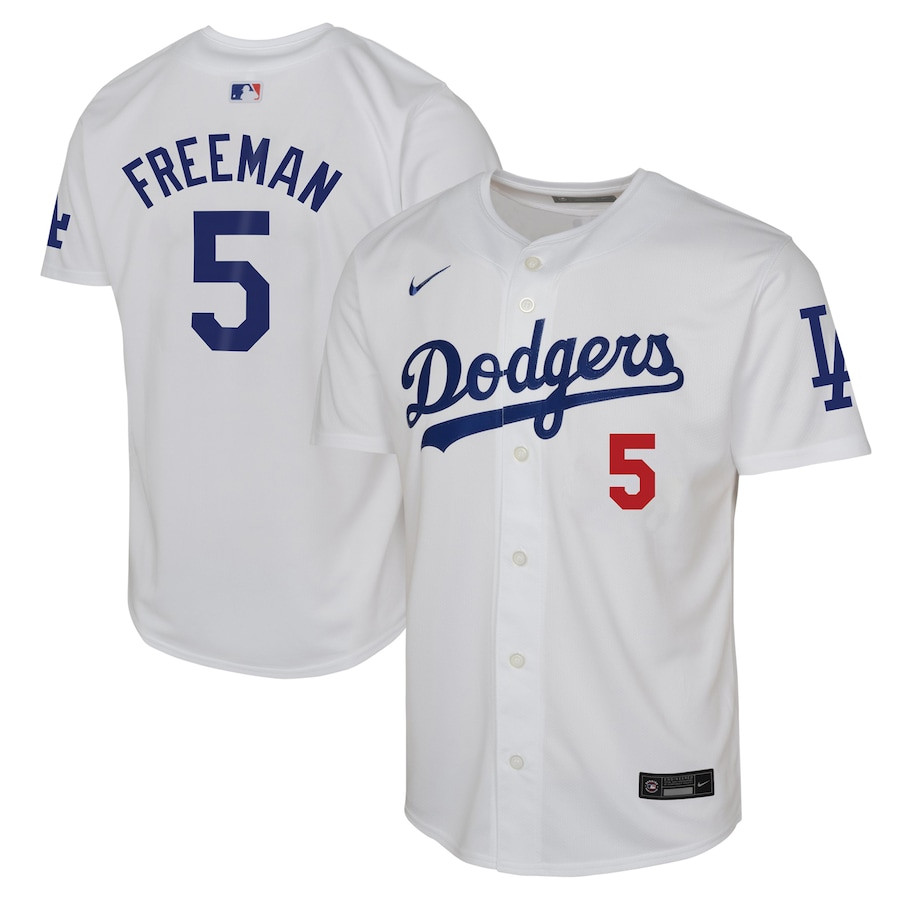 Freddie Freeman 5 Los Angeles Dodgers Home Limited Player YOUTH Baseball Jersey - White 
