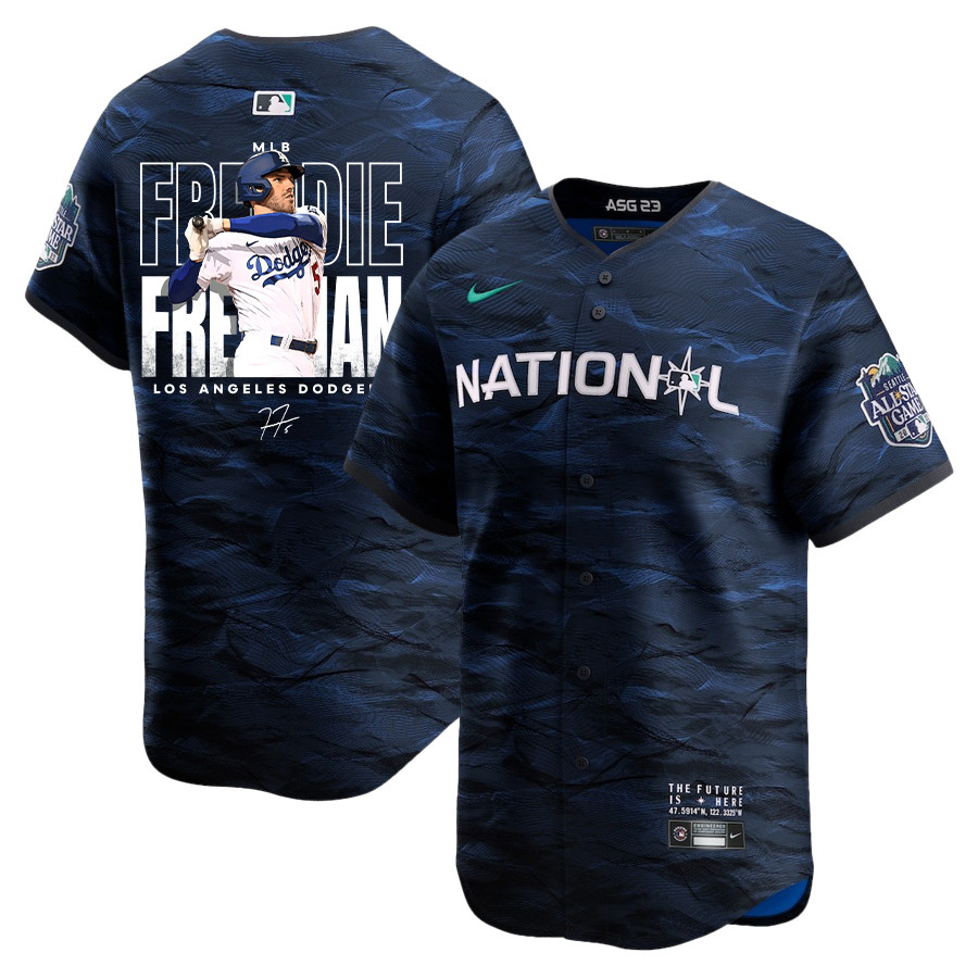 Freddie Freeman 5 Los Angeles Dodgers Signed Home Run 2023 All-Star Game Limited Player Men Baseball Jersey - Royal 
