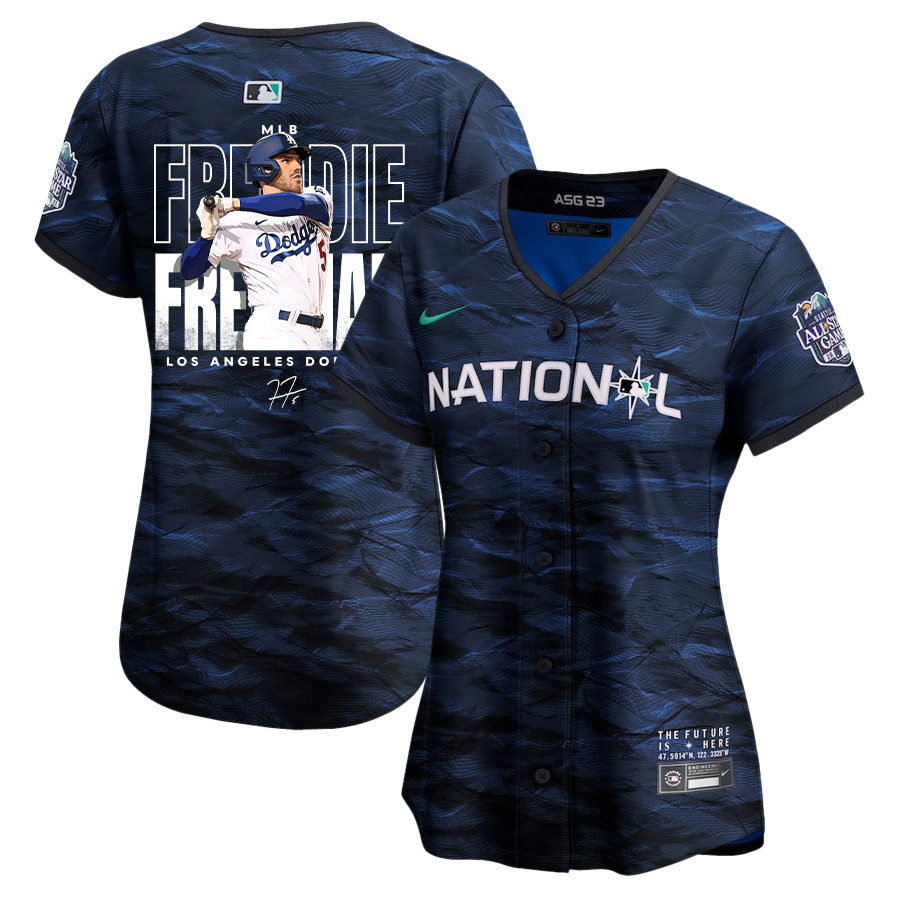Freddie Freeman 5 Los Angeles Dodgers Signed Home Run 2023 All-Star Game Limited Player Women Baseball Jersey - Royal 
