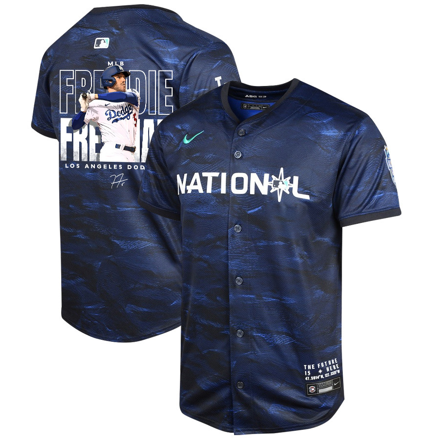 Freddie Freeman 5 Los Angeles Dodgers Signed Home Run 2023 All-Star Game Limited Player YOUTH Baseball Jersey - Royal 