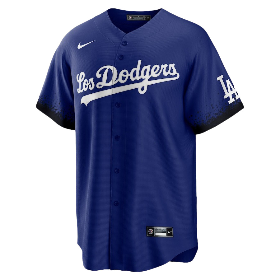 Alternative view of Freddie Freeman 5 Los Angeles Dodgers Signed Home Run 2023 City Connect Player Men Baseball Jersey - Royal 