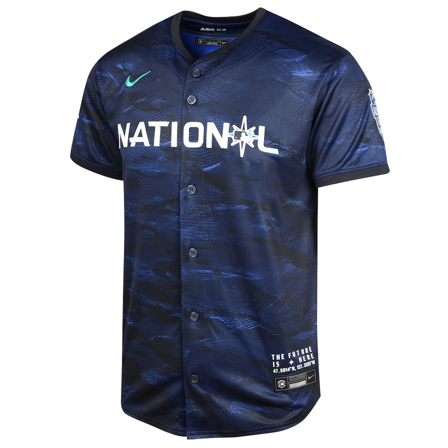 Alternative view of Freddie Freeman 5 Los Angeles Dodgers Signed Logo 2023 All-Star Game Limited Player YOUTH Baseball Jersey - Royal 