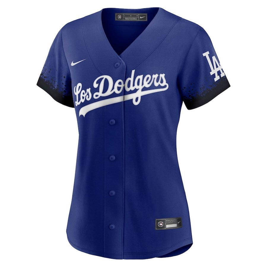Alternative view of Freddie Freeman 5 Los Angeles Dodgers Women's City Connect Player Baseball Jersey - Royal 