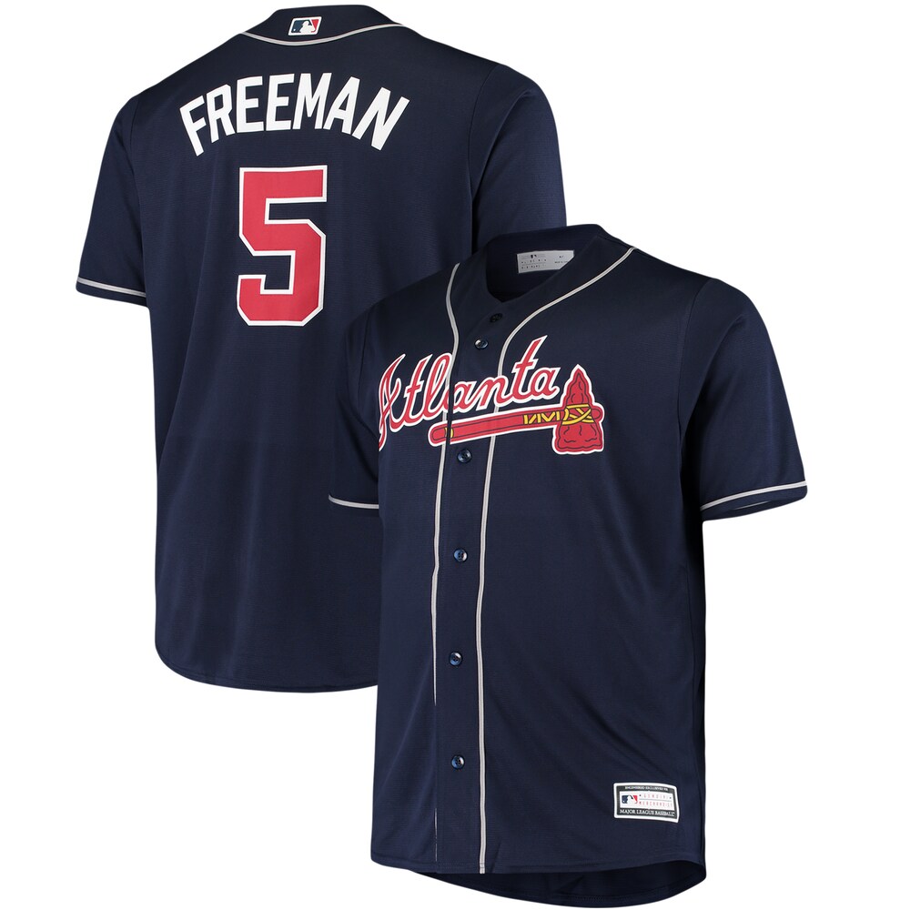 Freddie Freeman Atlanta Braves Big & Tall Player Alternate Baseball Jersey - Navy