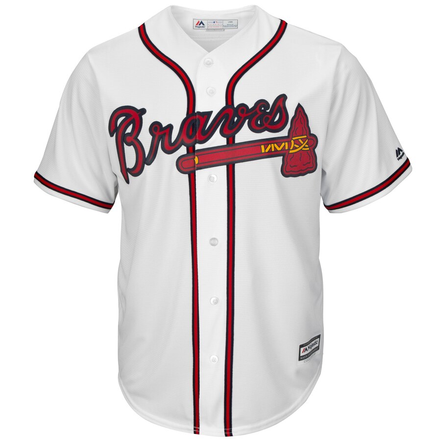 Alternative view of Freddie Freeman Atlanta Braves Majestic 2019 Home Official Cool Base Player Baseball Jersey - White