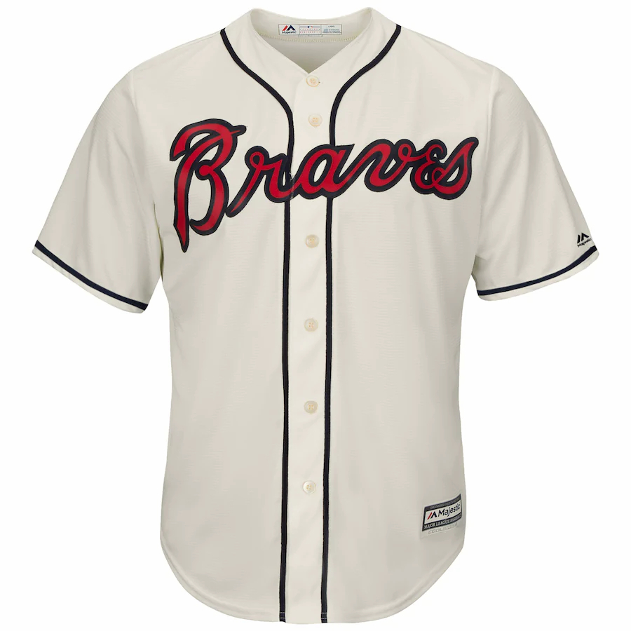 Alternative view of Freddie Freeman Atlanta Braves Majestic Official Cool Base Player Baseball Jersey - Cream