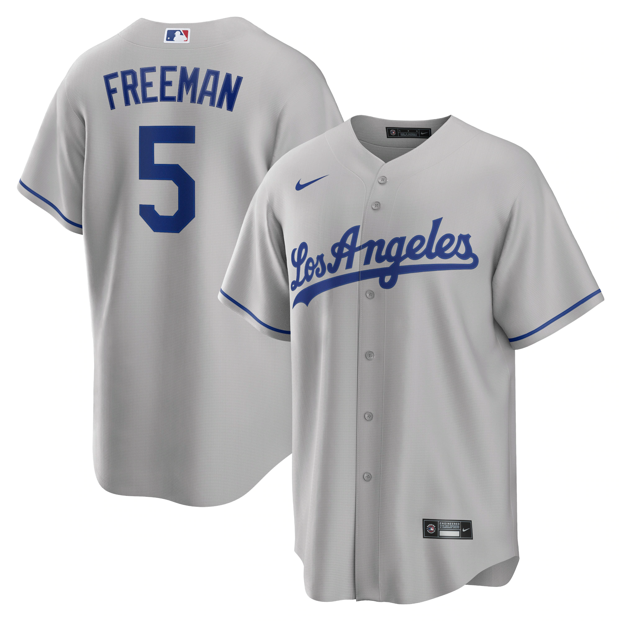 Freddie Freeman Los Angeles Dodgers Road Replica Player Baseball Jersey – Gray