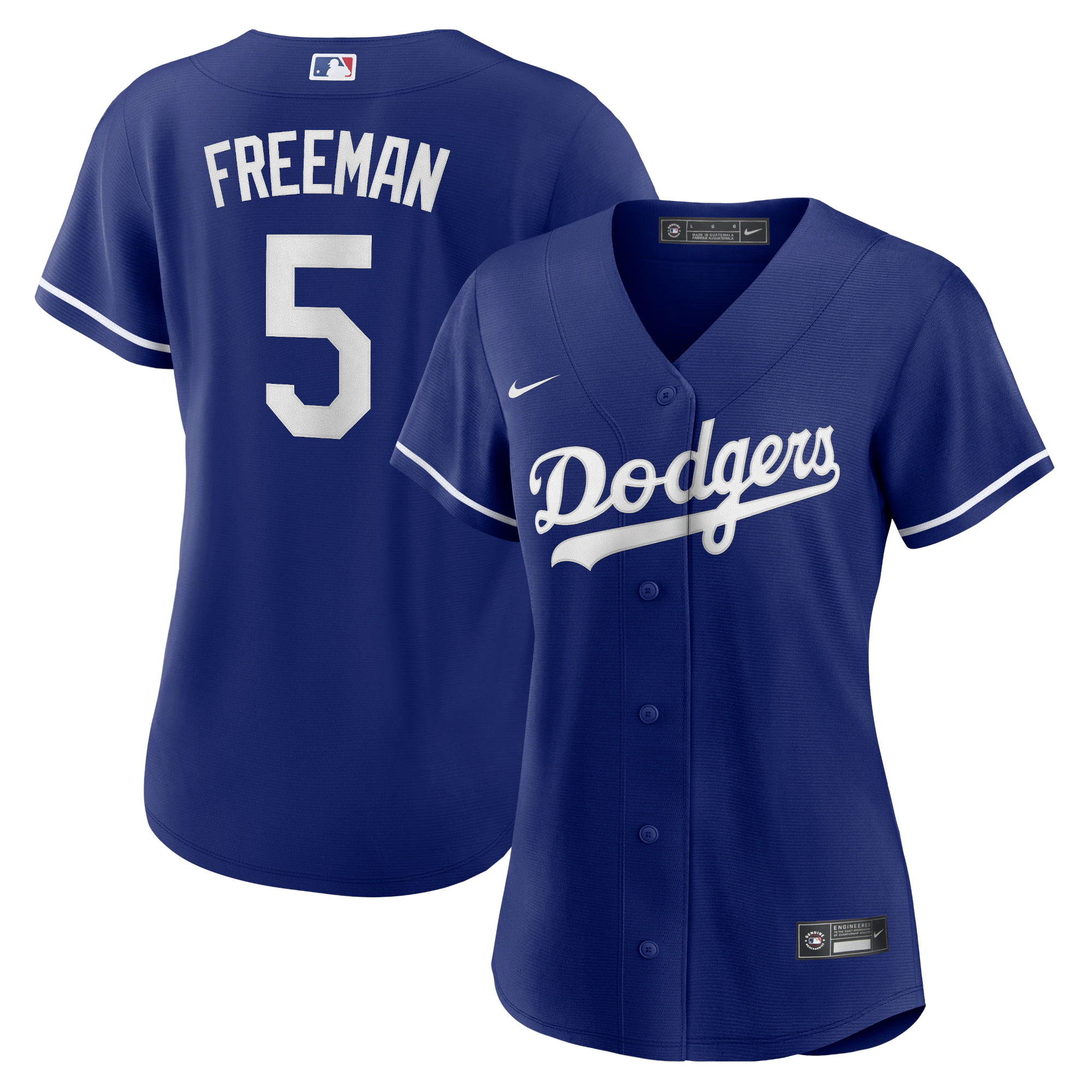 Alternative view of Freddie Freeman Los Angeles Dodgers Women’s Alternate Replica Player Baseball Jersey – Royal