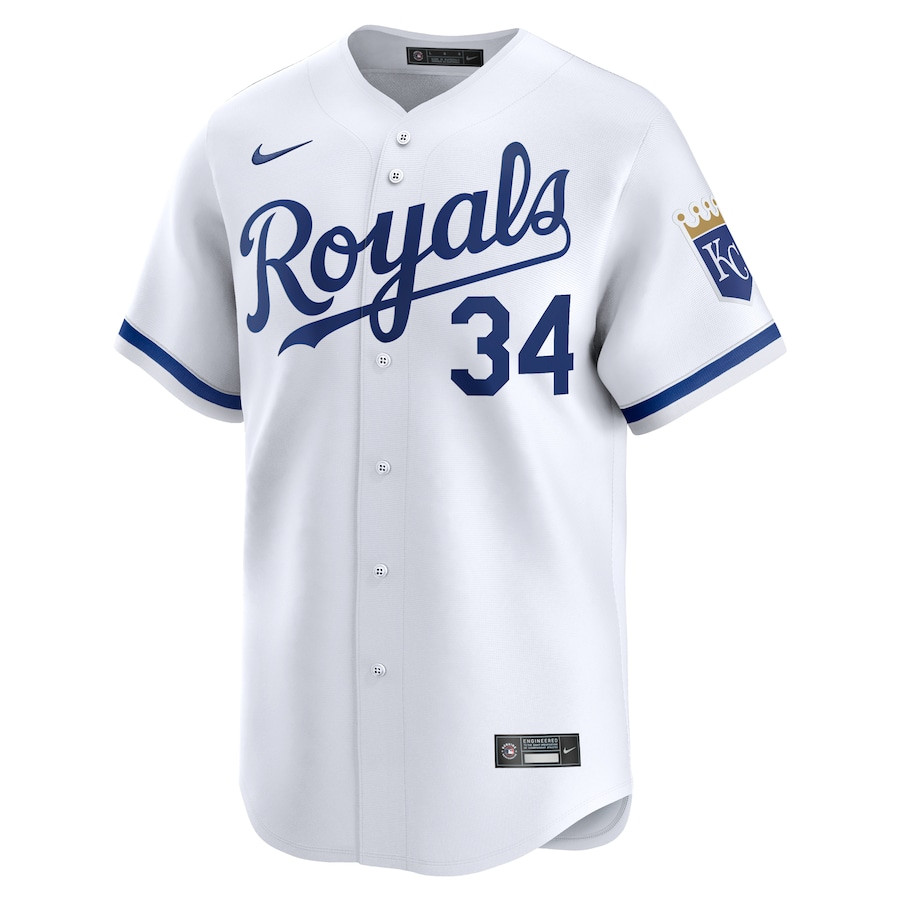 Alternative view of Freddy Fermin 34 Kansas City Royals Home Limited Player Men Baseball Jersey - White 
