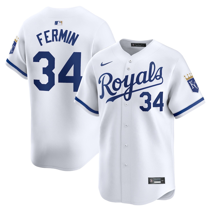 Freddy Fermin 34 Kansas City Royals Home Limited Player Men Baseball Jersey - White 