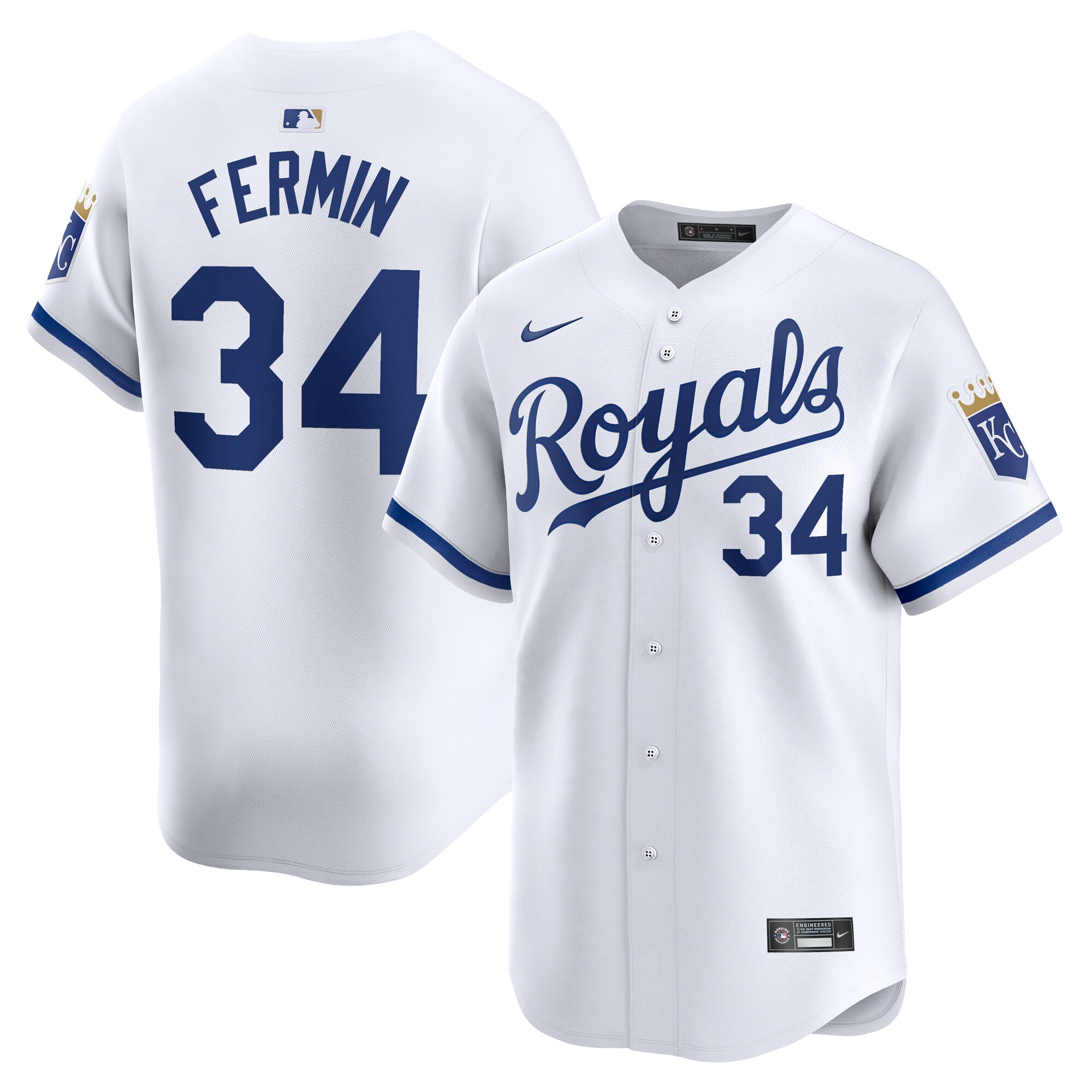 Freddy Fermin Kansas City Royals Home Limited Player Baseball Jersey - White