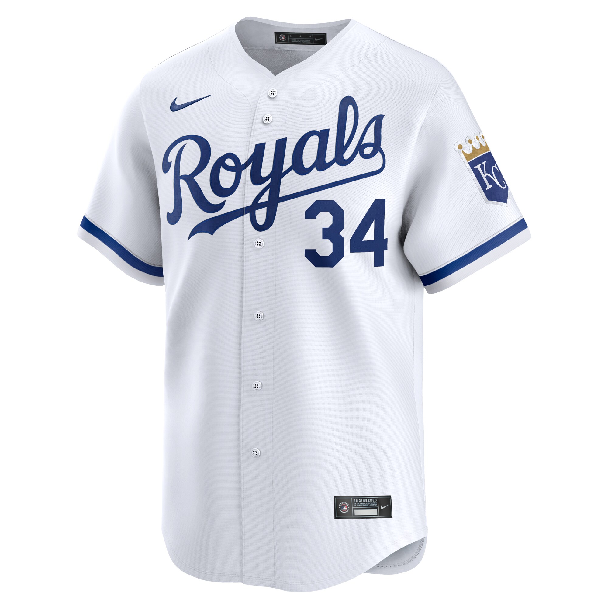 Alternative view of Freddy Fermin Kansas City Royals Home Limited Player Baseball Jersey - White