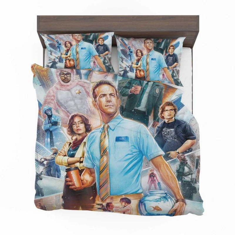 Alternative view of Free Guy Movie Jodie Comer Bedding Set - Custom Bedding Set