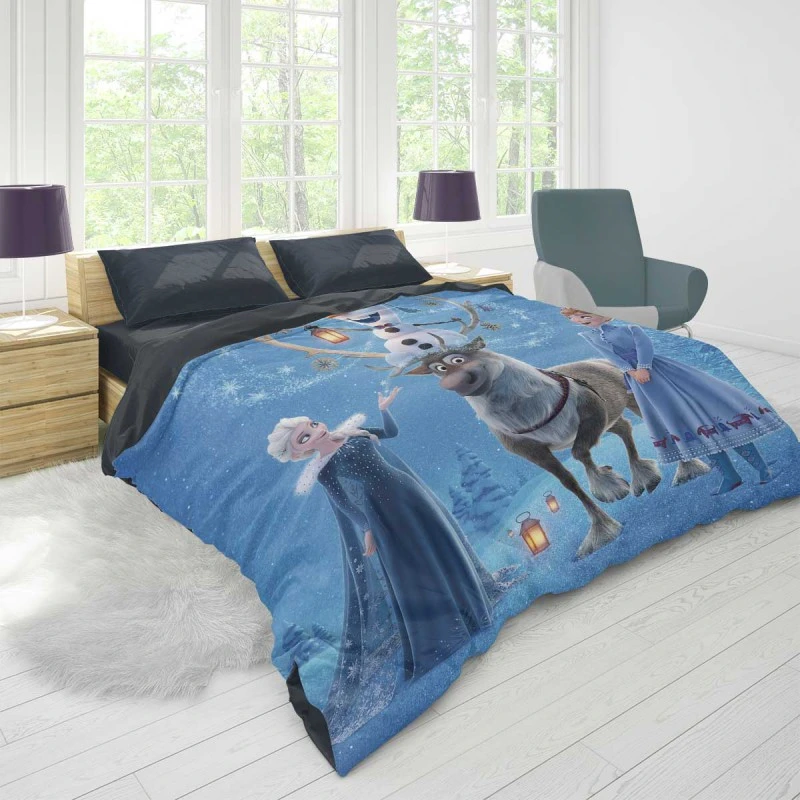 Alternative view of Frozen Movie Disney Elsa And Anna Duvet Cover - Custom Bedding Set