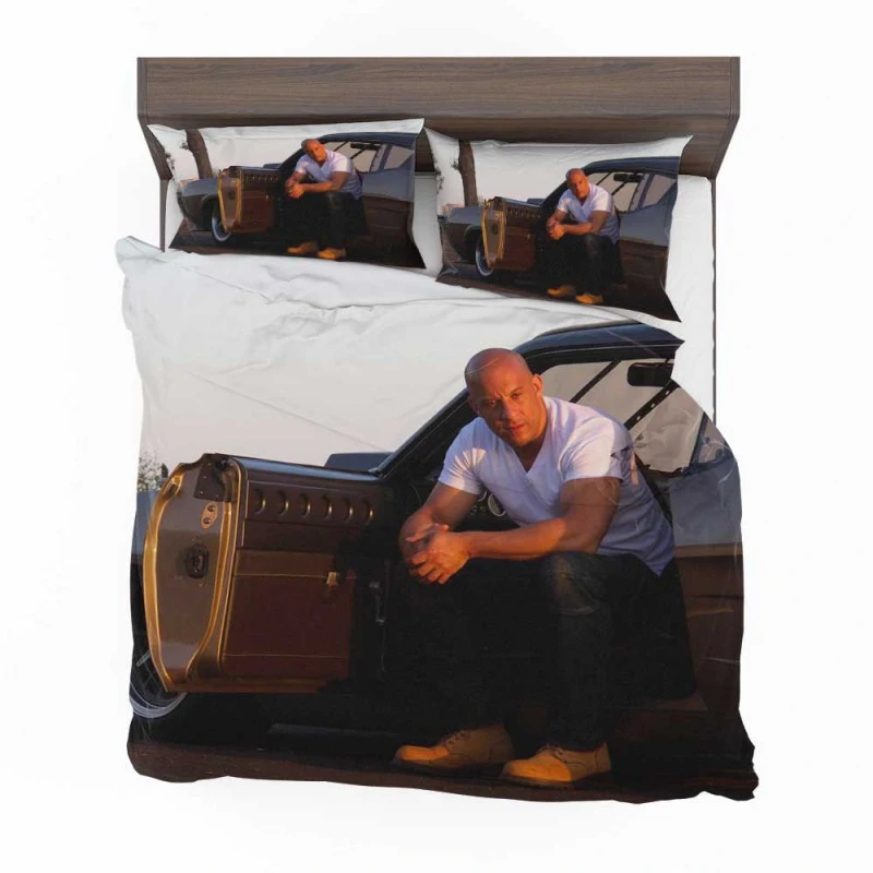 Alternative view of Furious 7 Movie Vin Diesel Dominic Toretto Bedding Set - Custom Bedding Set