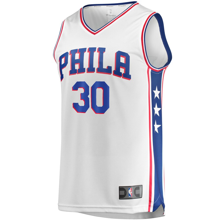 Alternative view of Furkan Korkmaz Philadelphia 76ers Fanatics Branded Fast Break Player Basketball Jersey – Association Edition – White
