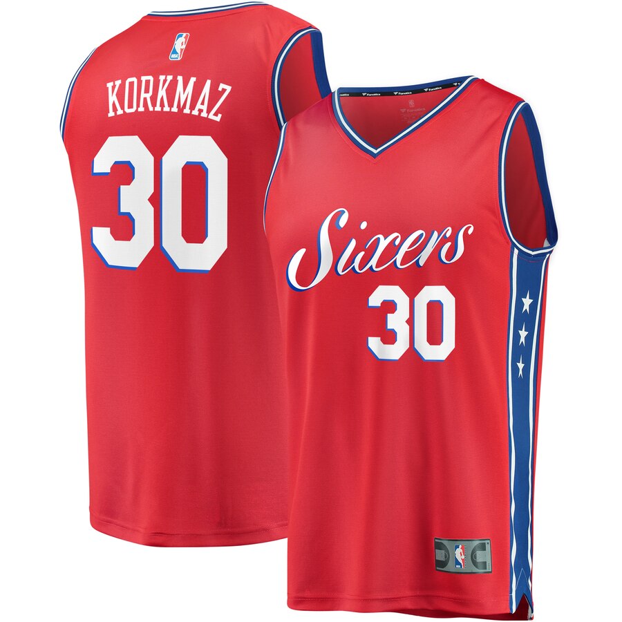 Furkan Korkmaz Philadelphia 76ers Fanatics Branded Fast Break Replica Player Basketball Jersey - Statement Edition - Red