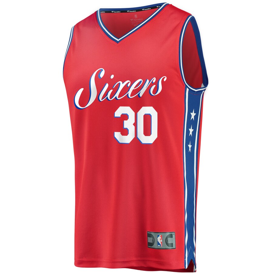 Alternative view of Furkan Korkmaz Philadelphia 76ers Fanatics Branded Fast Break Replica Player Basketball Jersey - Statement Edition - Red