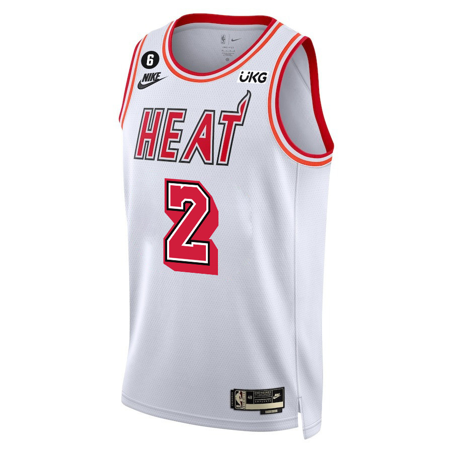 Alternative view of Gabe Vincent 2 Miami Heat Final Champions 2023 Swingman Basketball Jersey - Classic Edition - White - JS835 