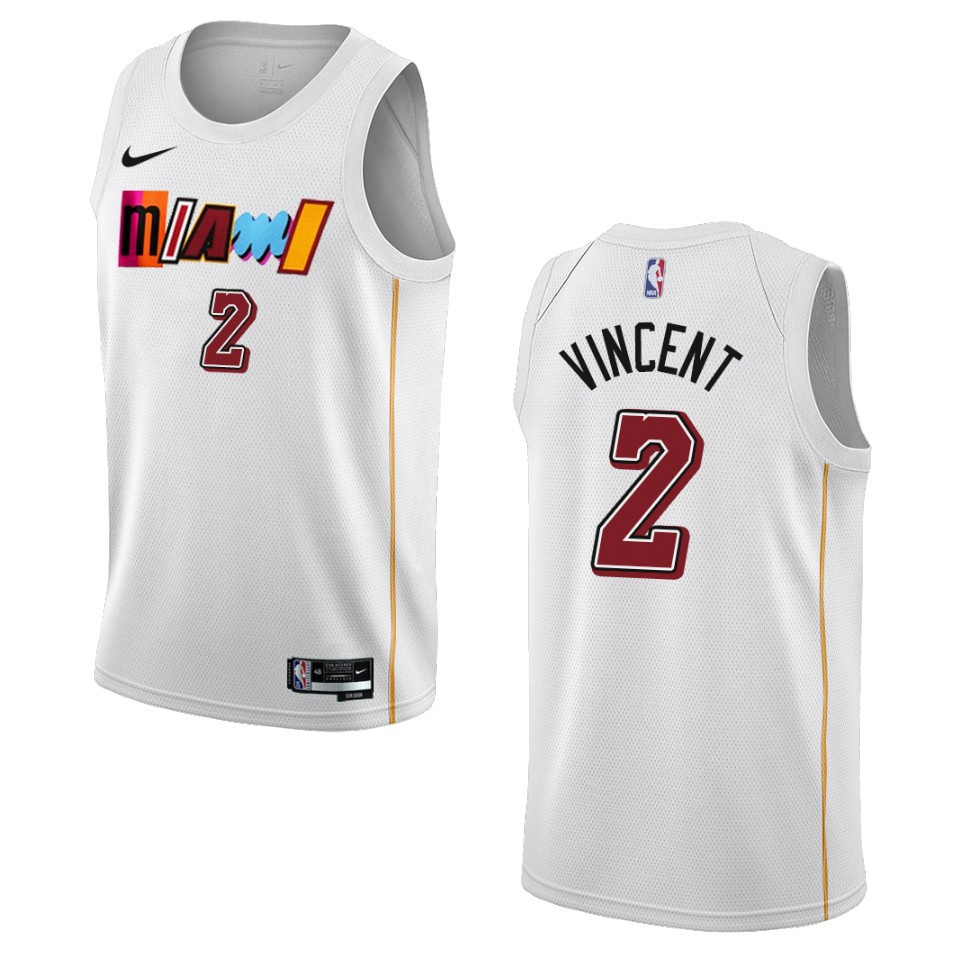 Gabe Vincent City Edition Miami Heat 2022-23 White Swingman Basketball Jersey