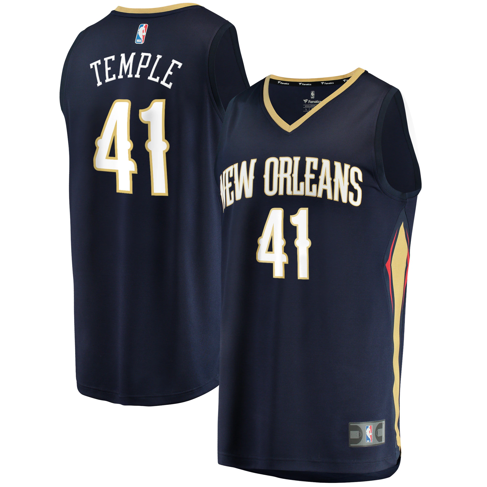 Garrett Temple New Orleans Pelicans Fanatics Branded 2021/22 Fast Break Replica Basketball Jersey - Icon Edition - Navy