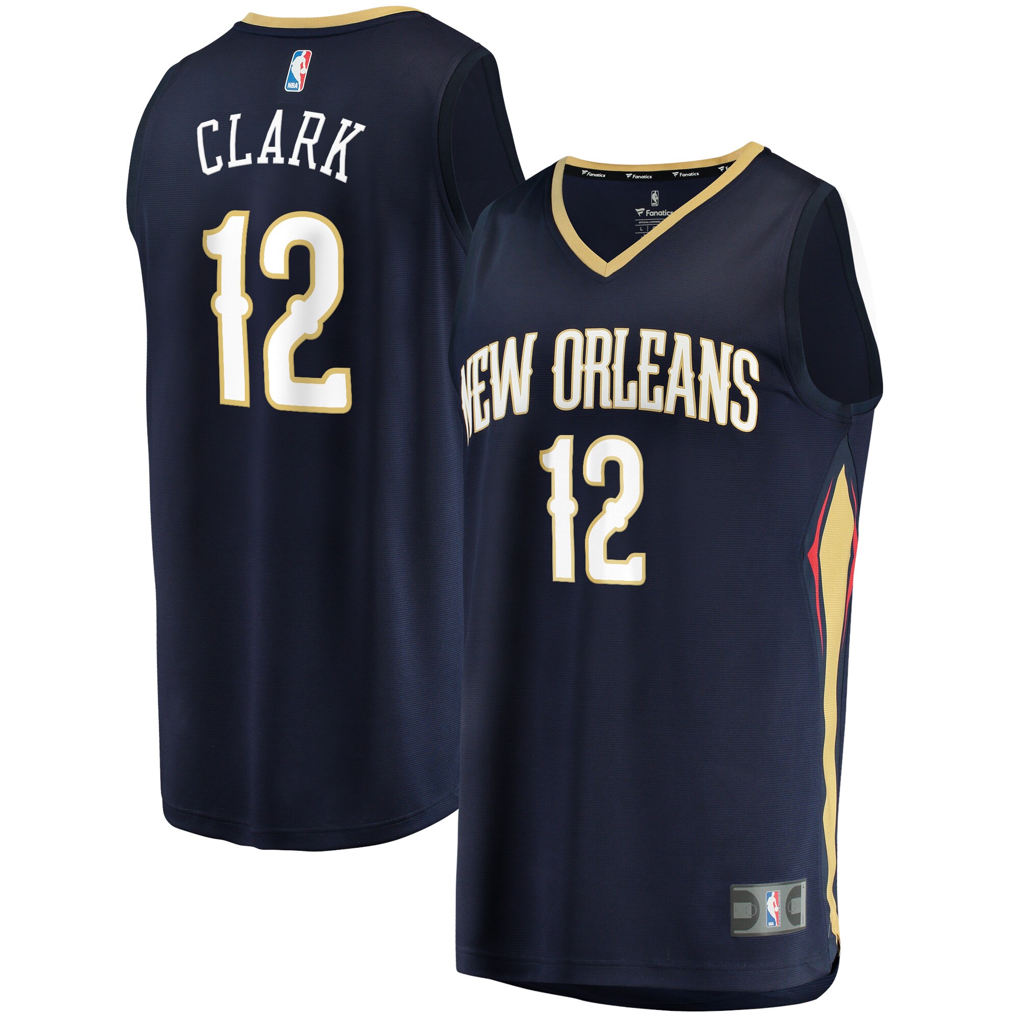 Gary Clark New Orleans Pelicans Fanatics Branded Youth 2021/22 Fast Break Replica Basketball Jersey - Icon Edition - Navy