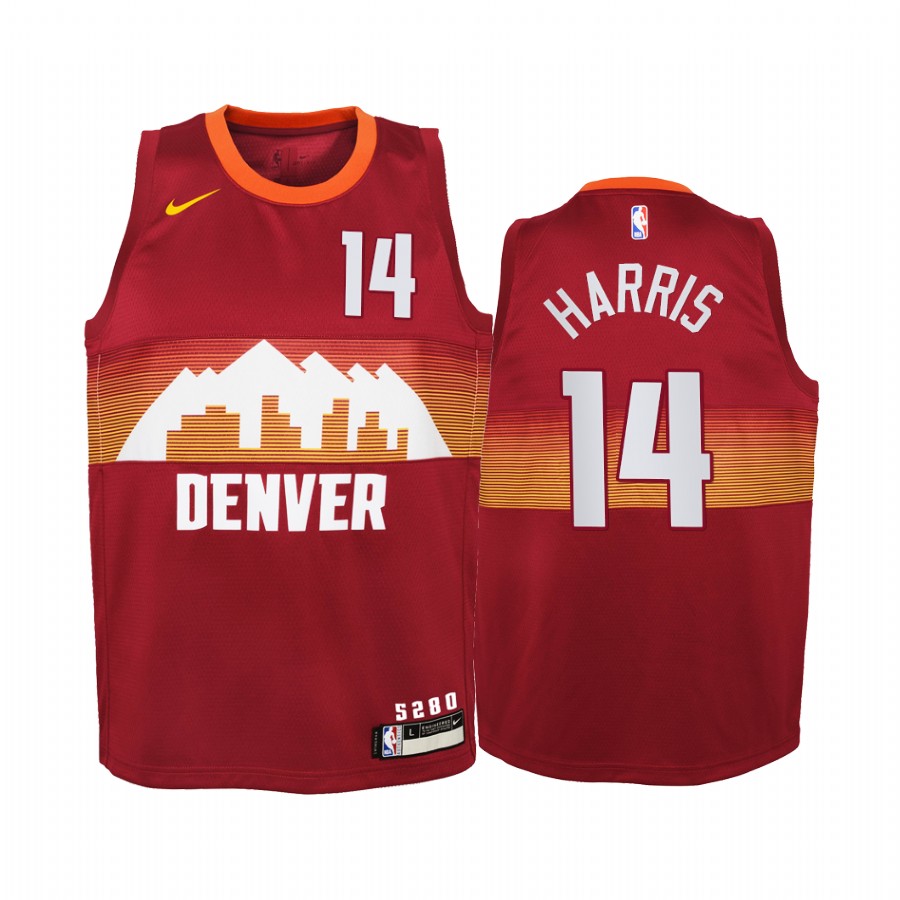 Gary Harris Denver Nuggets 2020-21 City Red Youth Basketball Jersey - New Uniform