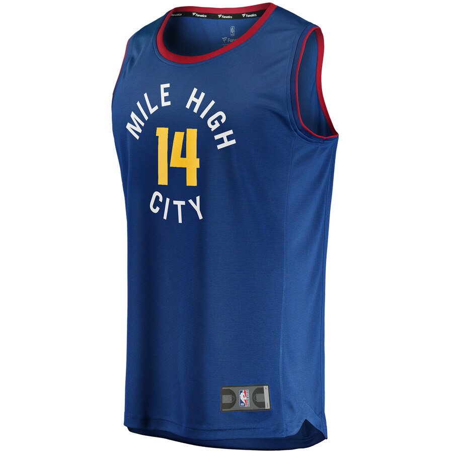 Alternative view of Gary Harris Denver Nuggets Fanatics Branded Fast Break Player Basketball Jersey - Statement Edition - Blue