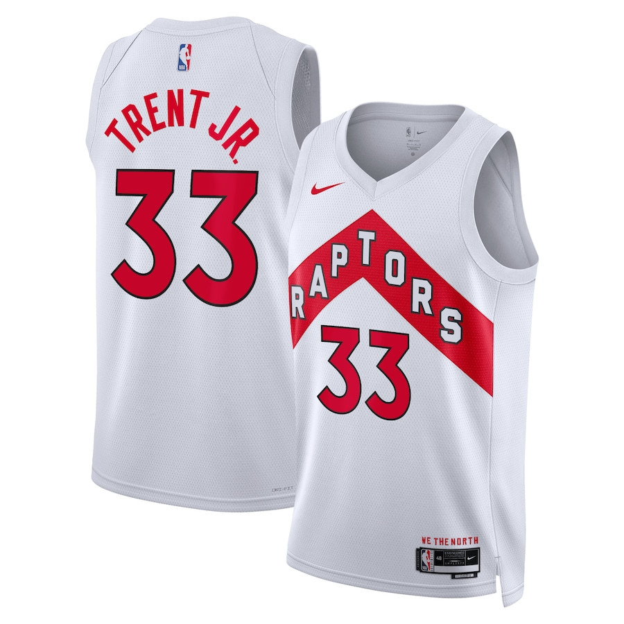 Gary Trent Jr. 33 Toronto Raptors Unisex Swingman Basketball Jersey - Association Edition - White - JS399 