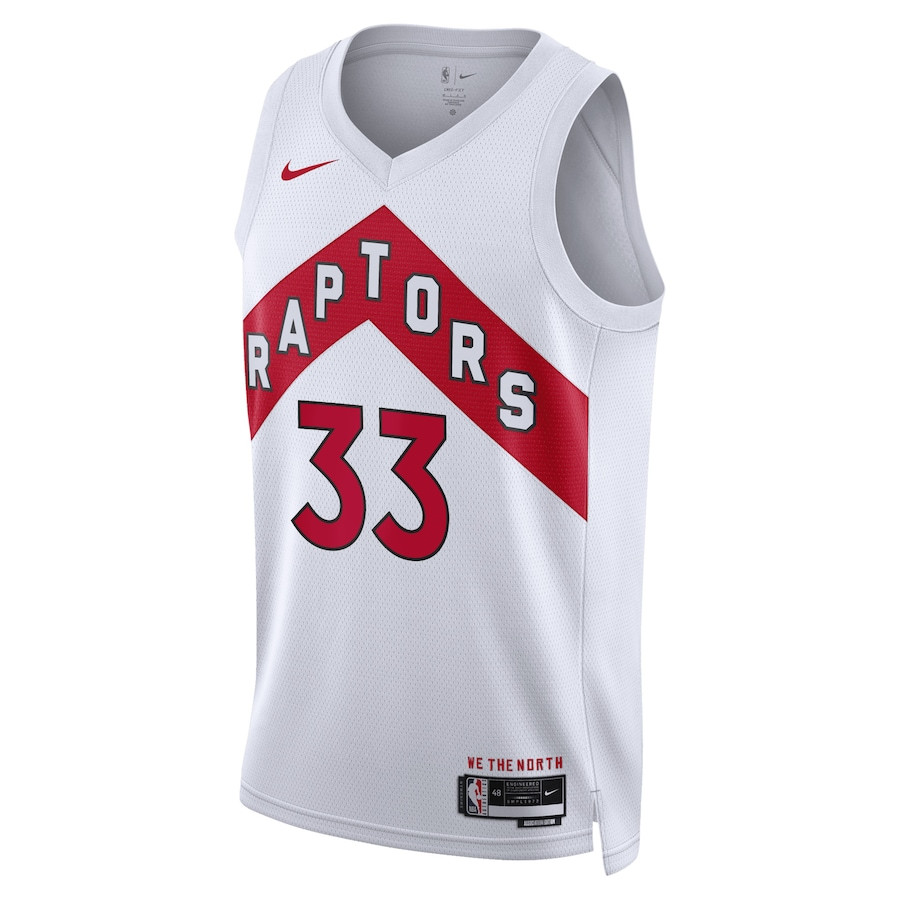 Alternative view of Gary Trent Jr. 33 Toronto Raptors Unisex Swingman Basketball Jersey - Association Edition - White - JS399 