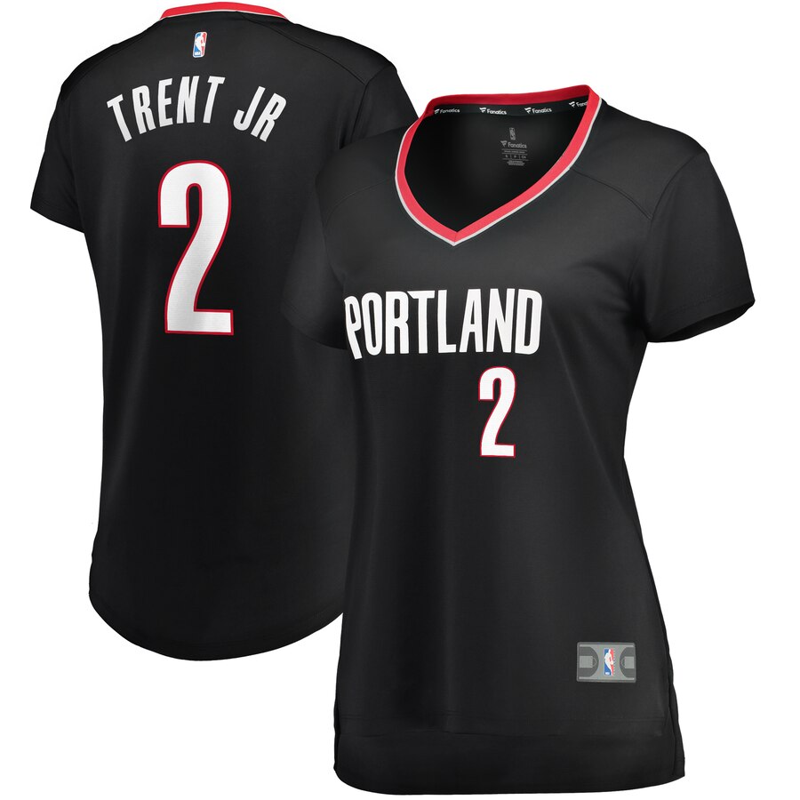 Gary Trent Jr. Portland Trail Blazers Fanatics Branded Women's Fast Break Player Basketball Jersey - Icon Edition - Black