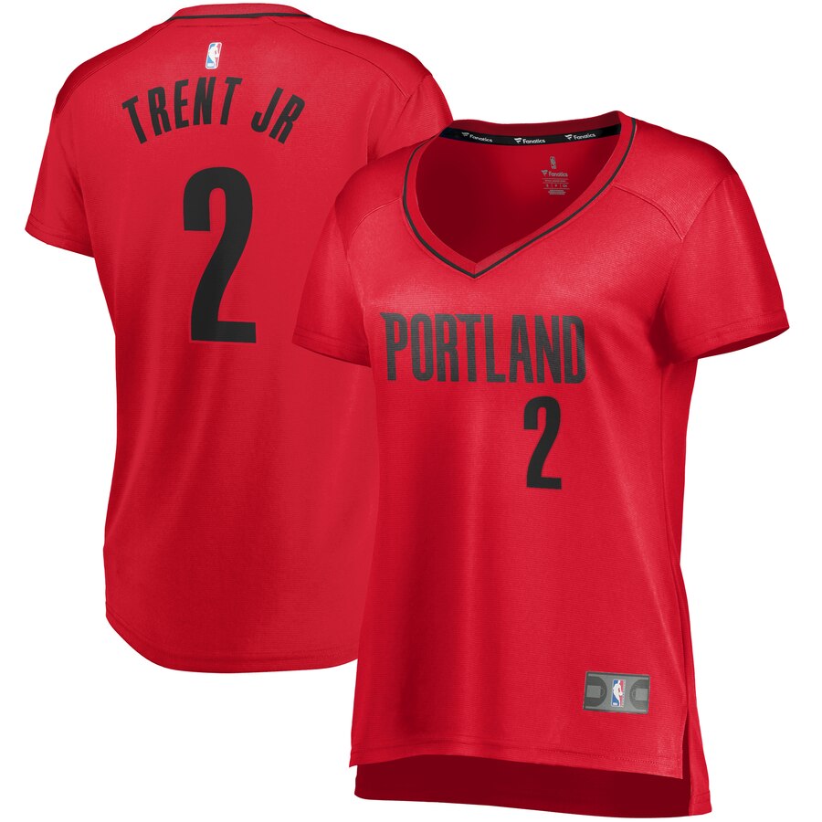 Gary Trent Jr. Portland Trail Blazers Fanatics Branded Women's Fast Break Player Basketball Jersey - Statement Edition - Red