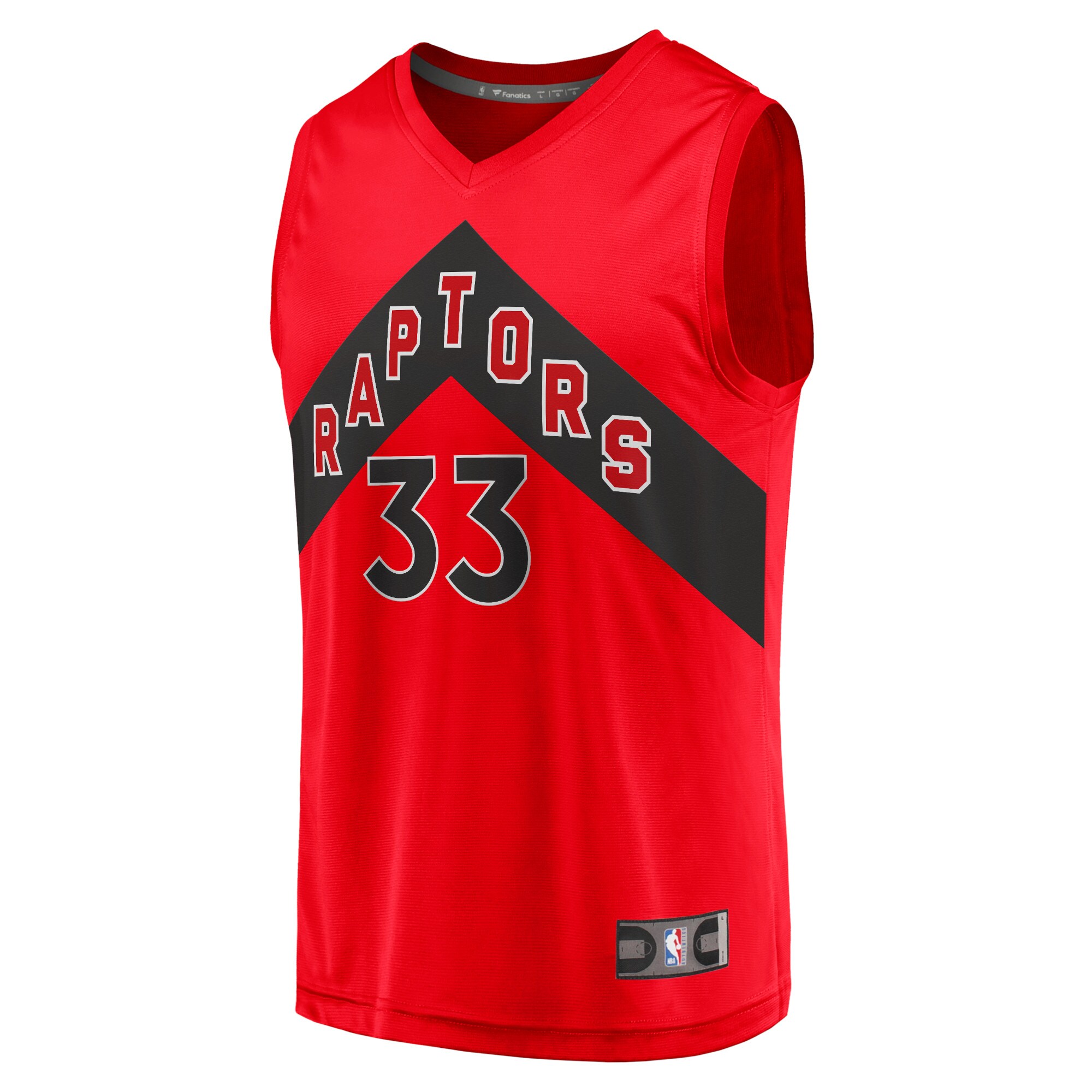 Alternative view of Gary Trent Jr. Toronto Raptors Fanatics Fast Break Replica Basketball Jersey - Icon Edition - Red