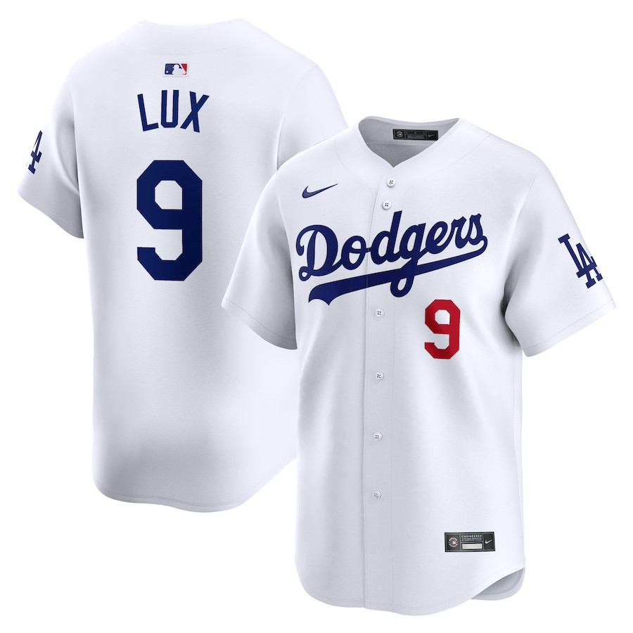 Gavin Lux 9 Los Angeles Dodgers Home Limited Player Men Baseball Jersey - White 